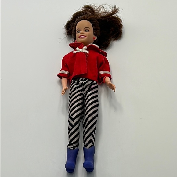 Barbie Doll with Red Jacket and Striped Pants - Picture 13 of 13